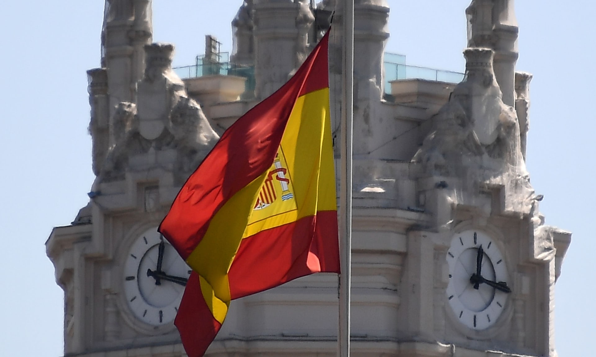 Spanish flag Cibeles Palace