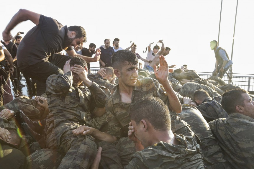 Turkish thugs and soldiers