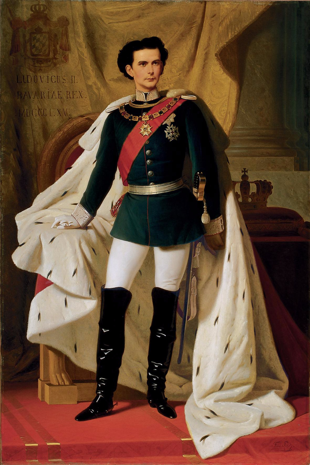 De_20_jarige_Ludwig_II_in_kroningsmantel_door_Ferdinand_von_Piloty_1865